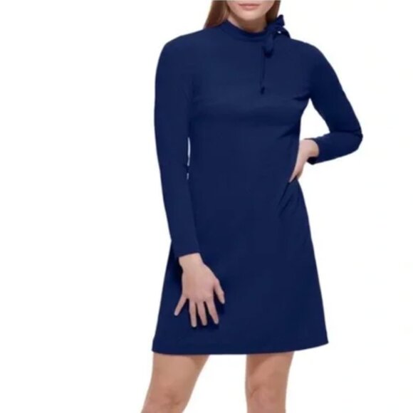 Calvin Klein Dresses & Skirts - Calvin Klein - Navy Bow Dress - Like New